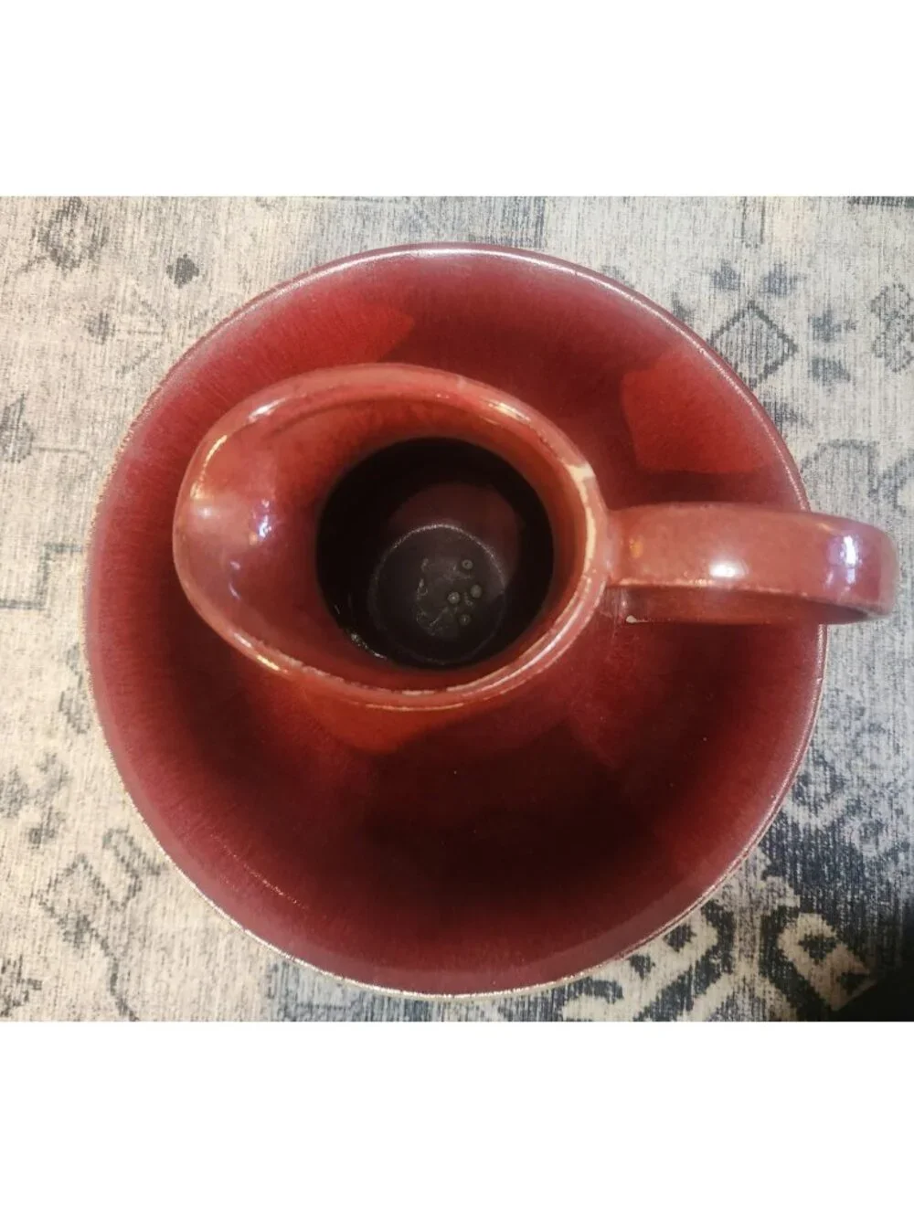 Pottery Barn Palermo Red Ceramic Pitcher & Bowl Set